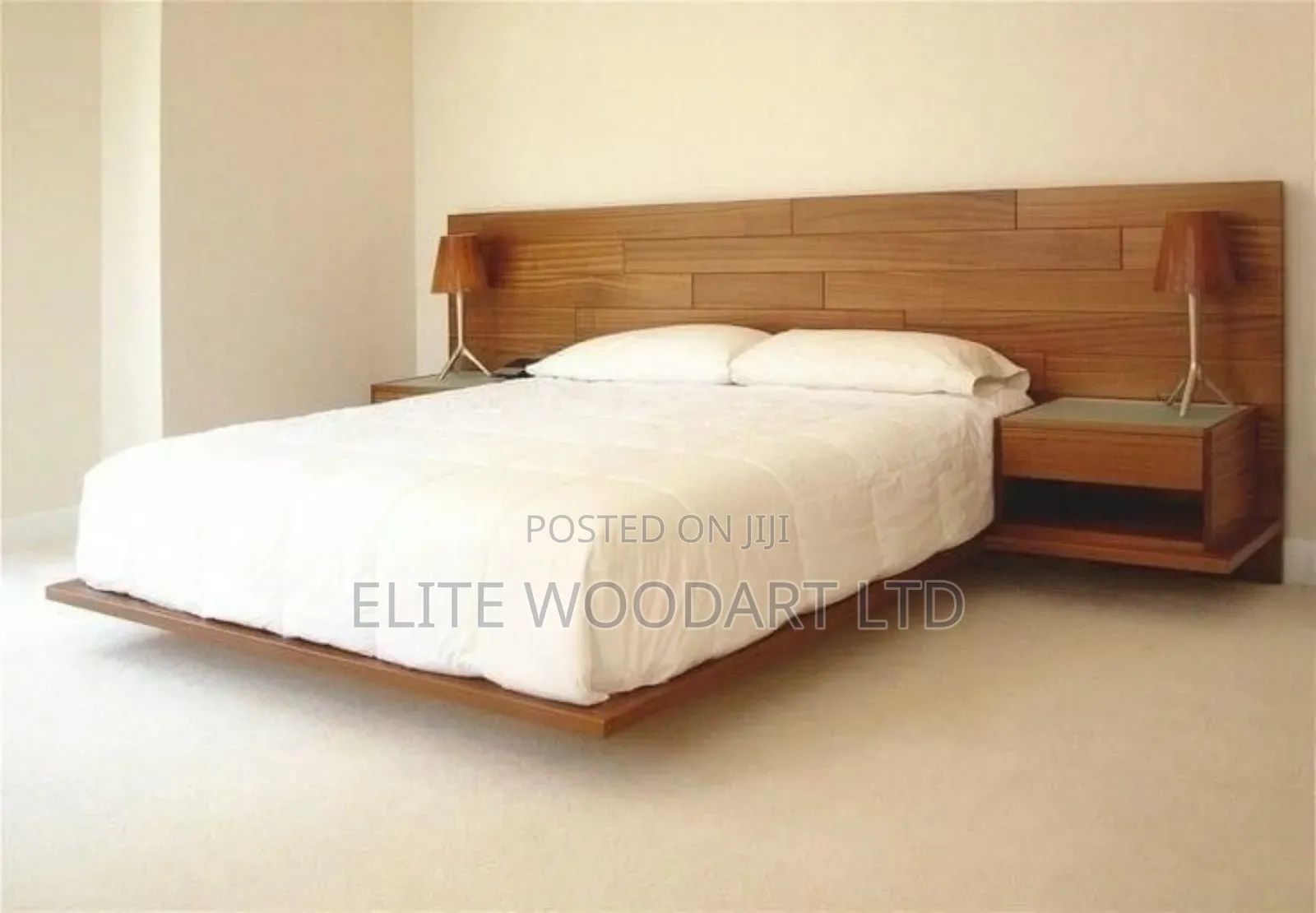 Rustic/Us Wood Grain Floating Bed
