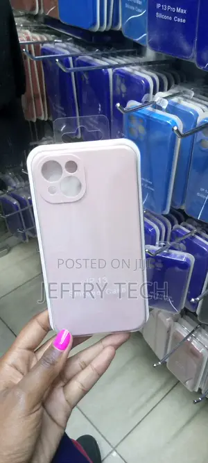 iPhone 13 Liquid Silicone Soft Gel Rubber Microfiber Lining