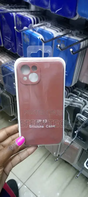 Brown Silicone Soft Microfiber Lining Cover for Ipone 13