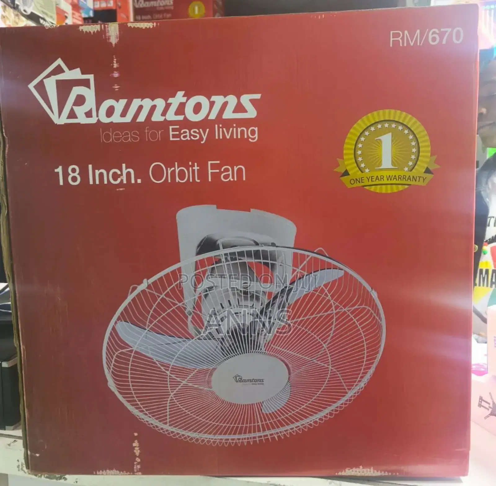 Ramtons Orbit 16" Ceiling Corner Fan