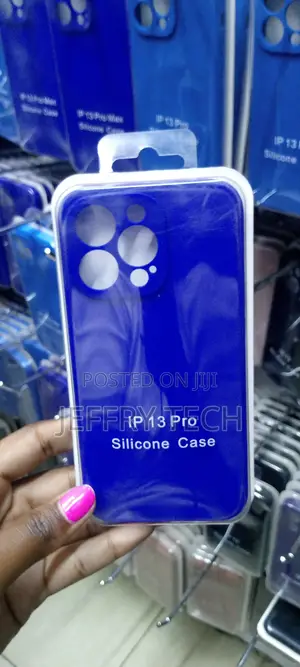 Blue Liquid Silicone Case Compatible With iPhone 13 Pro