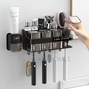 Toothbrush Holder /Toothpaste Dispenser With 4 Cups*-Car