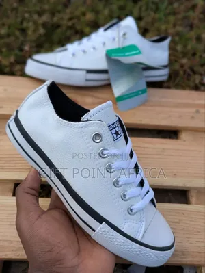 White Soft Leather Converse