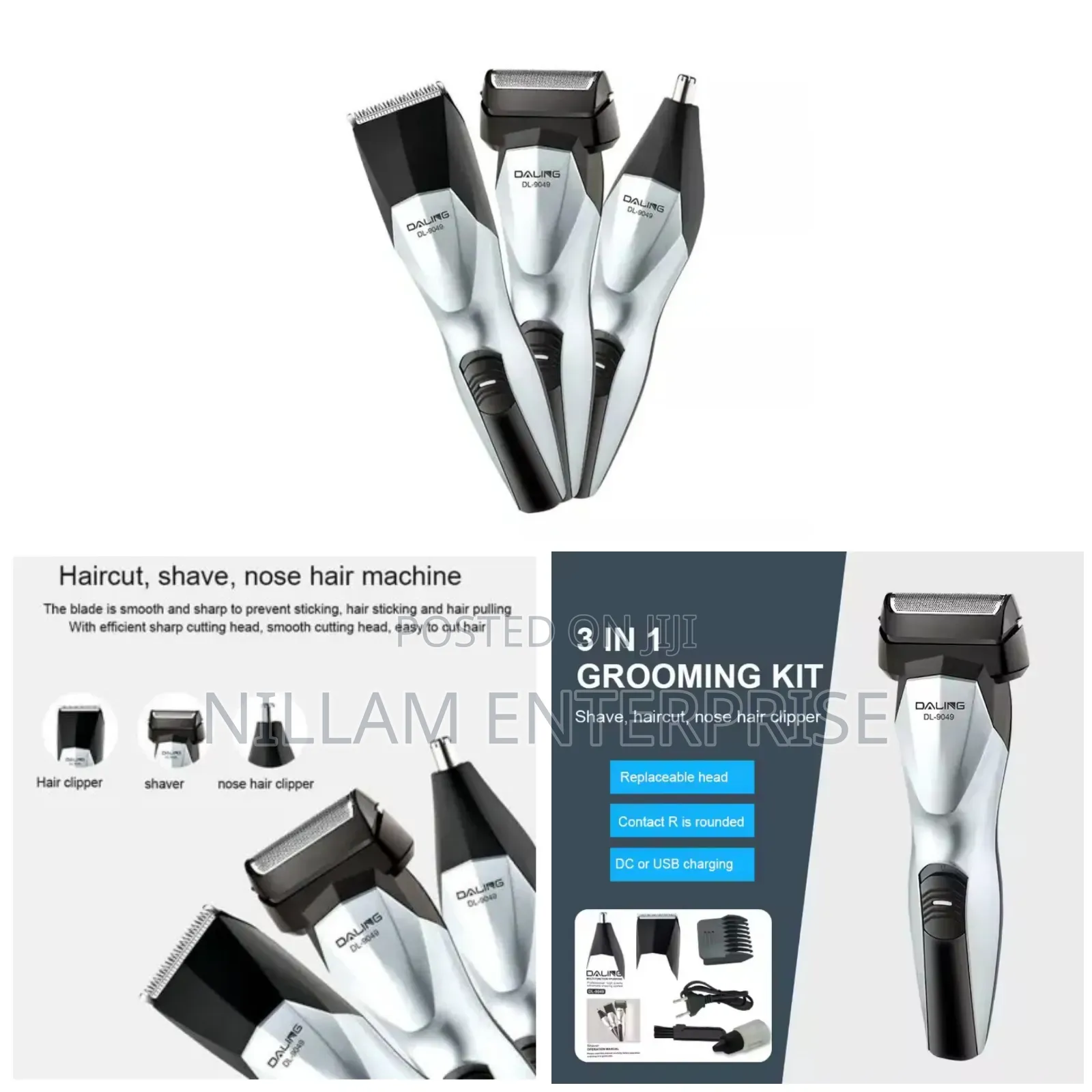 3 in 1 Grooming Kit Electric Hair Clipper