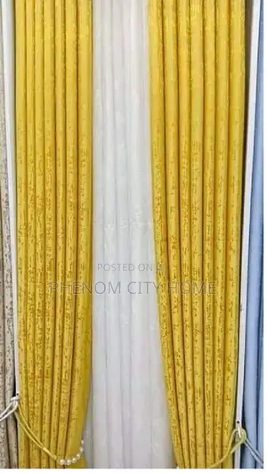 Mustard and Grey High End Curtains Per Metre
