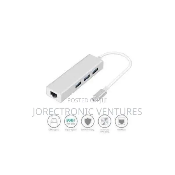 Type C 4 In1 Hub With 3.0 Usb Ports and Ethernet Port