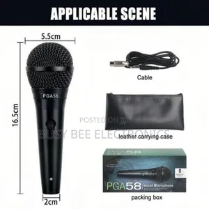Shure PGA58 Microphone With Mic Cable and Holder