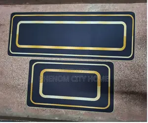 Blackish Rubber Bottom Kitchen Mats