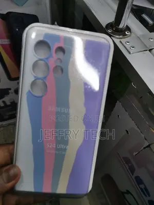 Samsung Galaxy S24 Ultra Case Rainbow Striped Soft Silicone