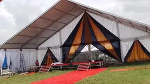 Dressed Stage With Red Carpet , Tent Public Address