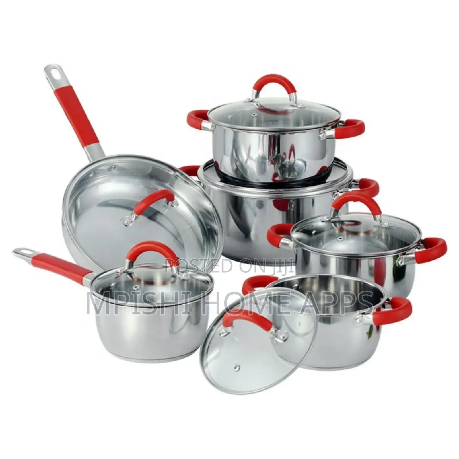 12 PCS Swiss Line Stainless Steel Cookware Set