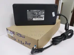 Hp 230w Blue Pin Shape Flat Laptop Adapter / Charger