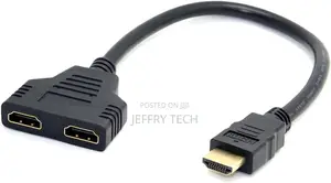 Zonic 30cm HDMI Splitter Adapter Cable 1 in 2 Out HDMI Male