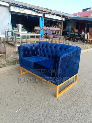 Vip Sofa or Couch for Restaurant, 2 Seater Blue 