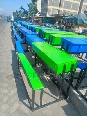 School Desks, 3 Seater, Different Colours 