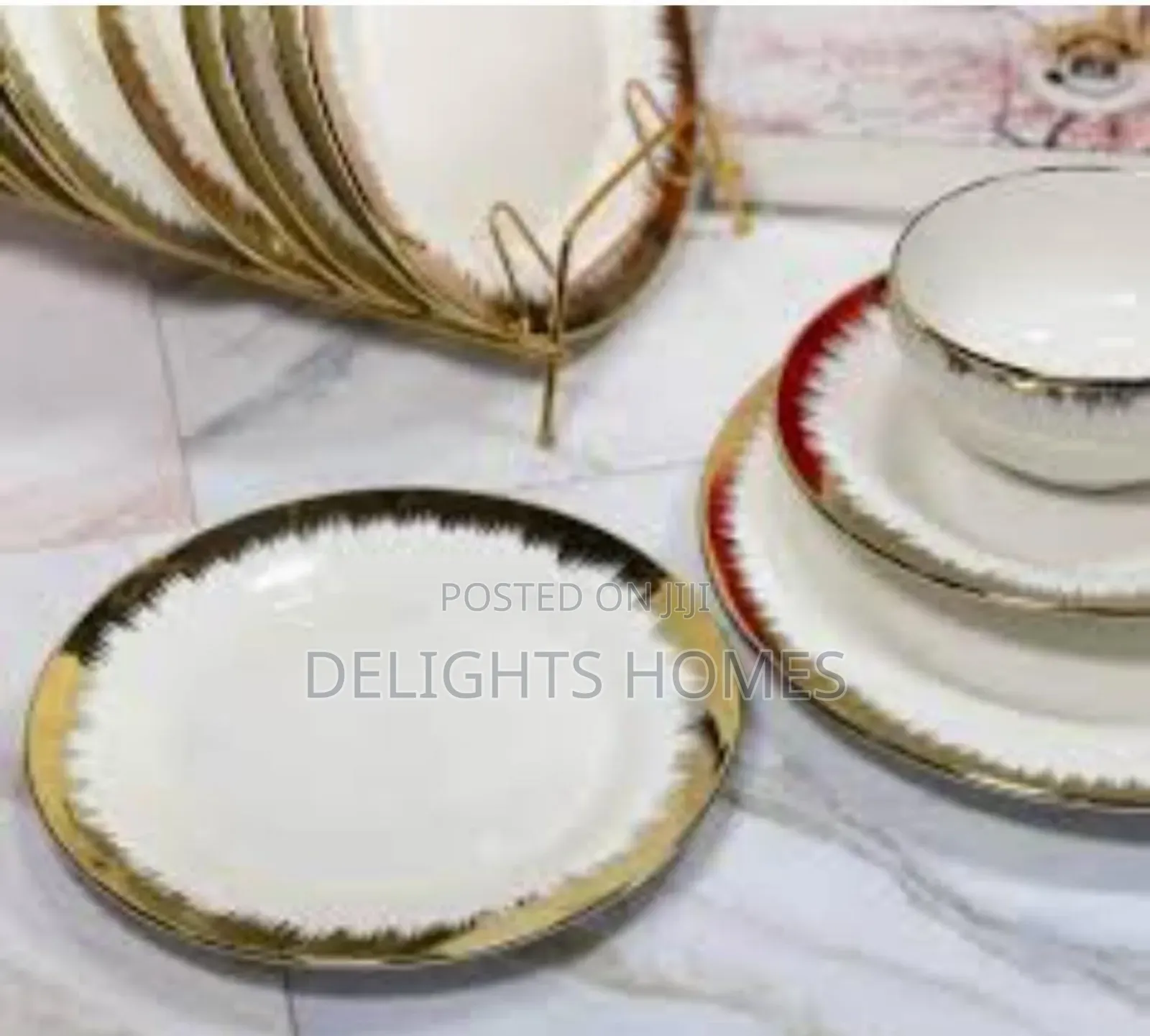 24pc Cupless Porcelain Dinner