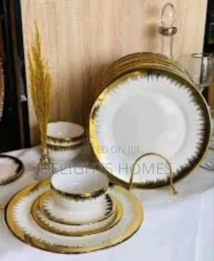 24pc Cupless Porcelain Dinner