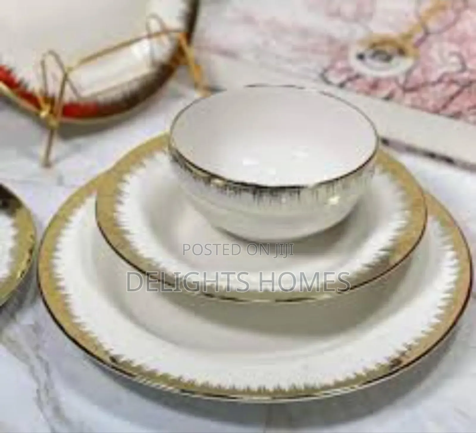 24pc Cupless Porcelain Dinner