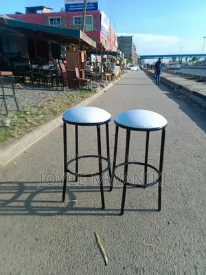 High Stools Backless, White Colour
