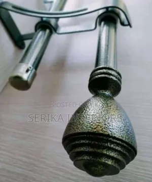 Double 4m Jua Kali Curtain Rods Powder Coated