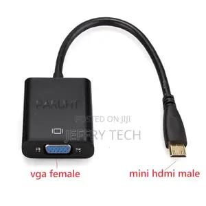 PARUHT Mini HDMI Male to VGA Adapter Female Adapter, Black P