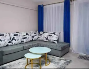 4m Royal Blue Window Curtains and White Sheers