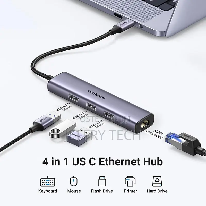 UGREEN 4-in-1 USB-C Multi-Function Hub (UG-60600) – Gray
