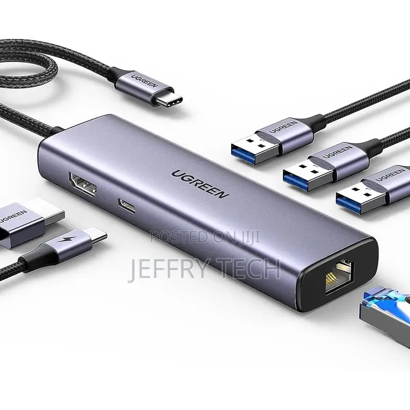UGREEN 6-in-1 USB-C Multi-Function Hub – CM512 (UG-15– Gray