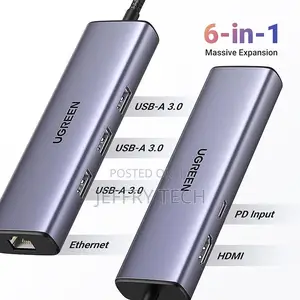 UGREEN 6-in-1 USB-C Multi-Function Hub – CM512 (UG-15– Gray