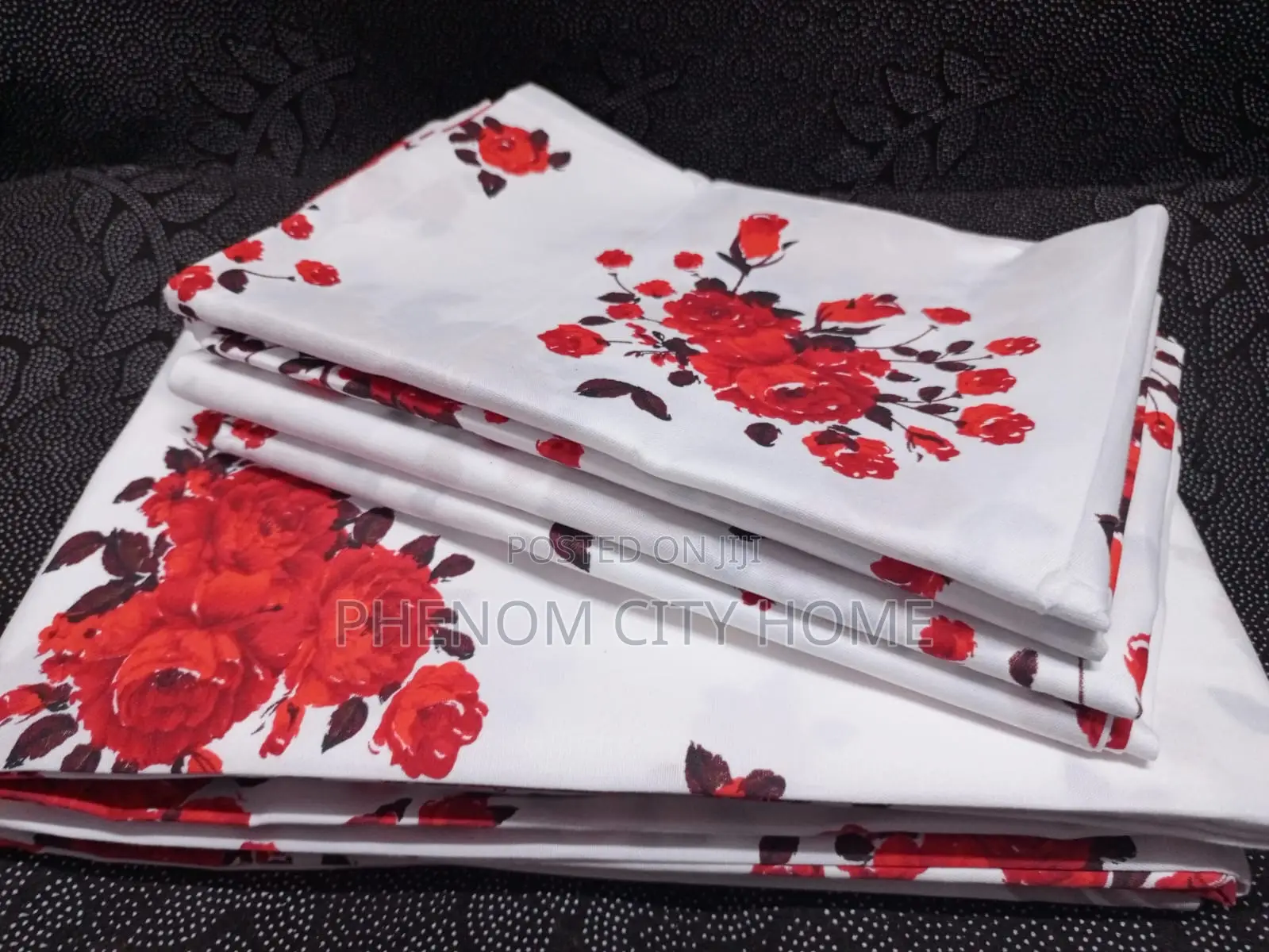 6pc Flowered Cotton Bedding Set