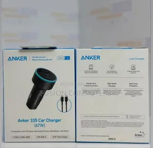 Anker 335 3-Port 67W USB-C Car Charger With USB-C Cable