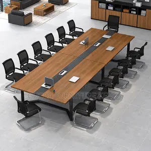 Boardroom Table:240cm Executive Steel Frame Conference Table