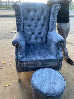 Queens Grey Pedicure Chair and Stool
