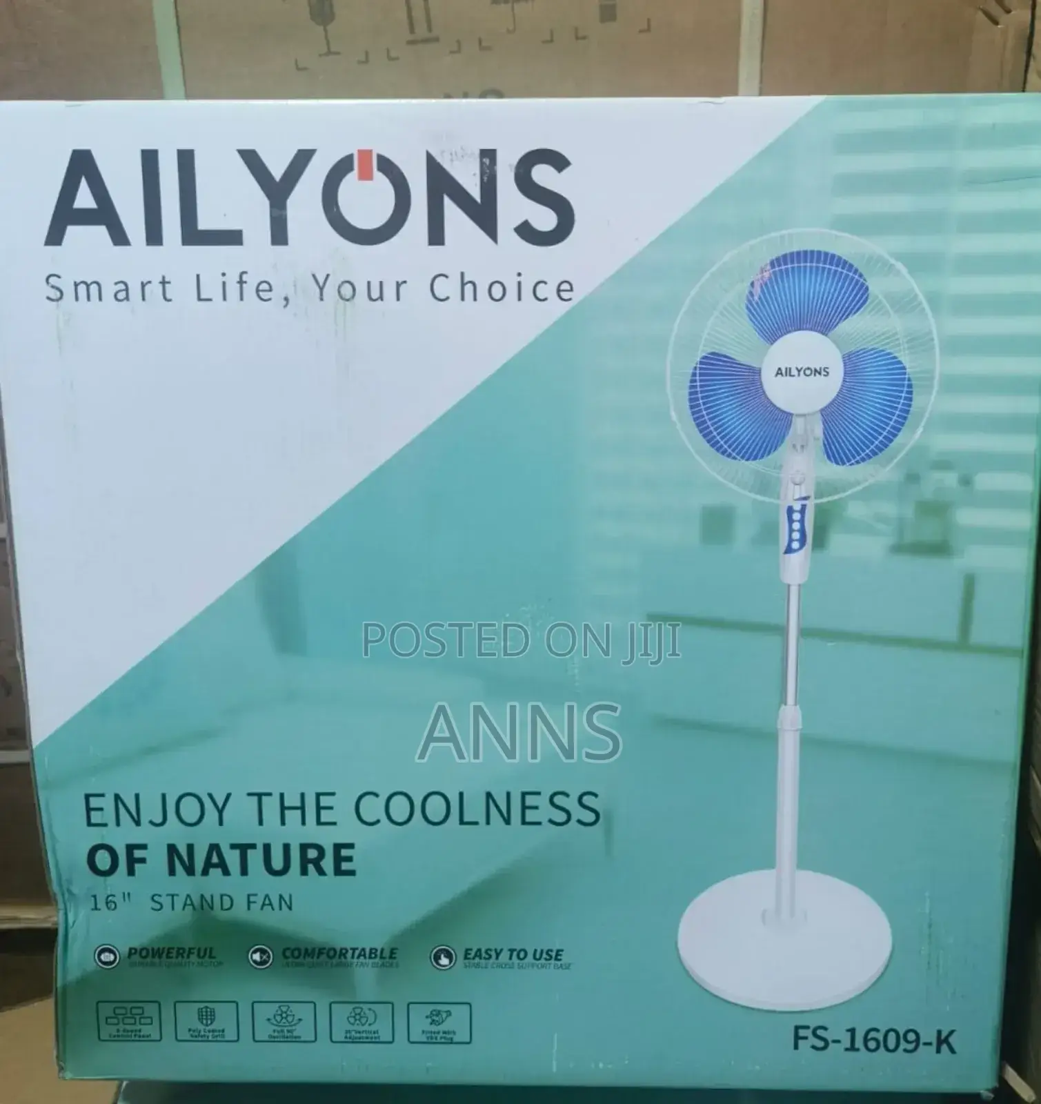 16 Inch 3 Blade Ailyons Standing Fan