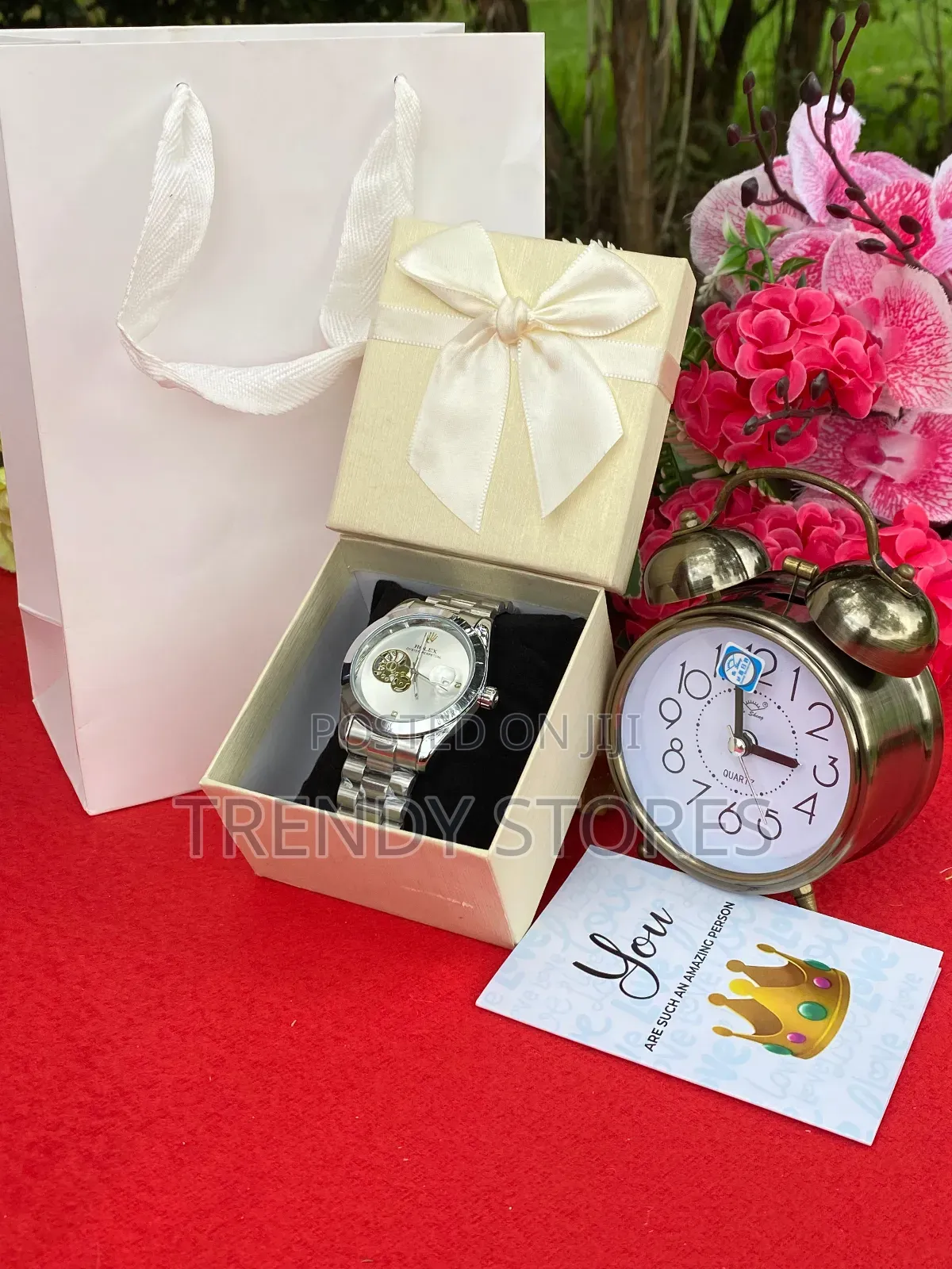 Valentine's Men's Silver Watch Package