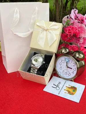 Valentine's Men's Silver Watch Package