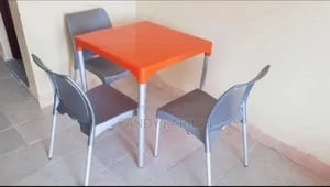 Orange Hotel Chair With Grey Chairs
