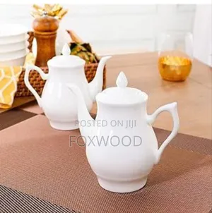 Ceramic Fancy White Kettle 700ml