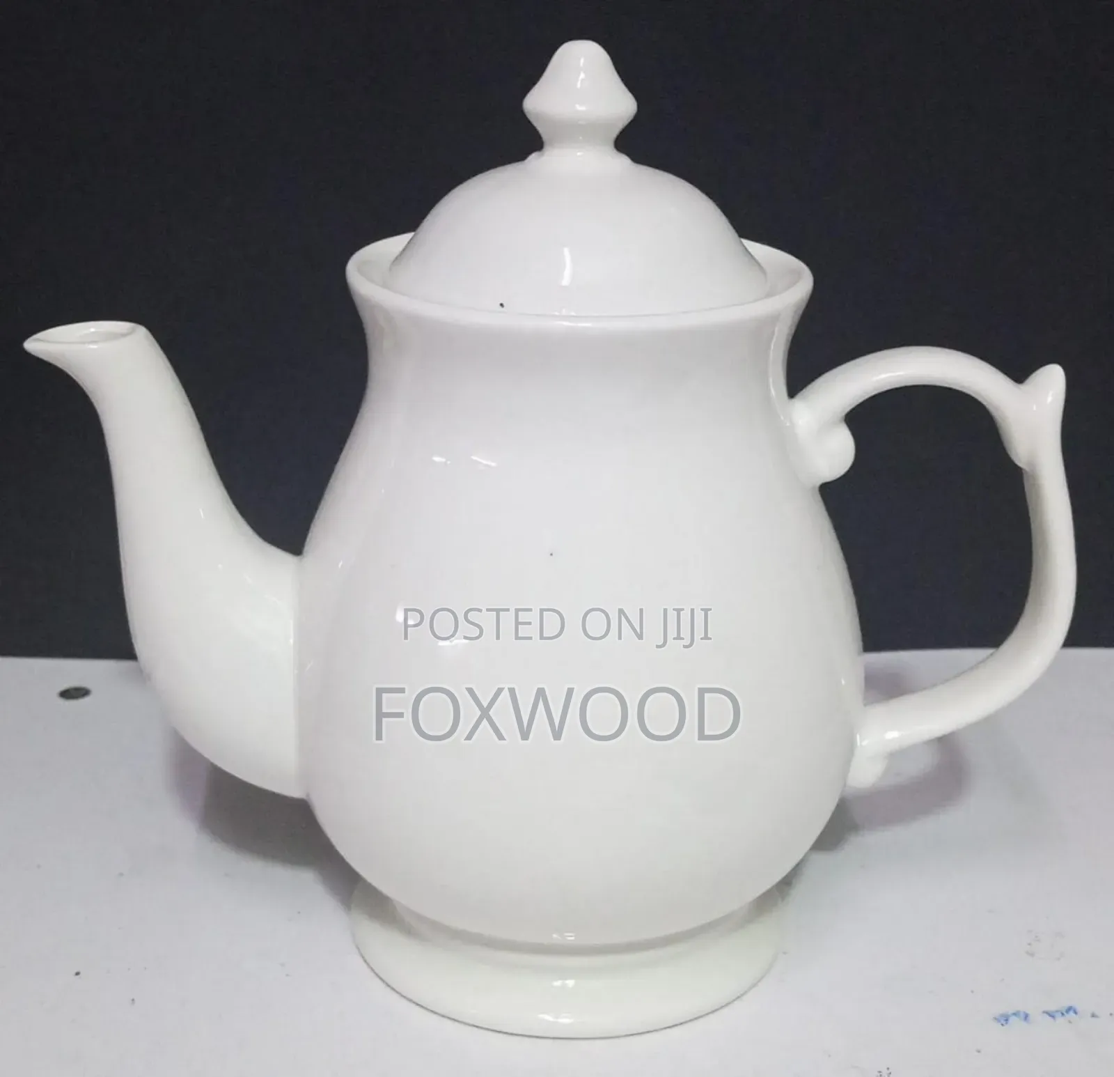 Ceramic Fancy White Kettle 700ml