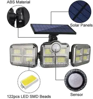Solar Light Three Rotatable Heads Solar Motion