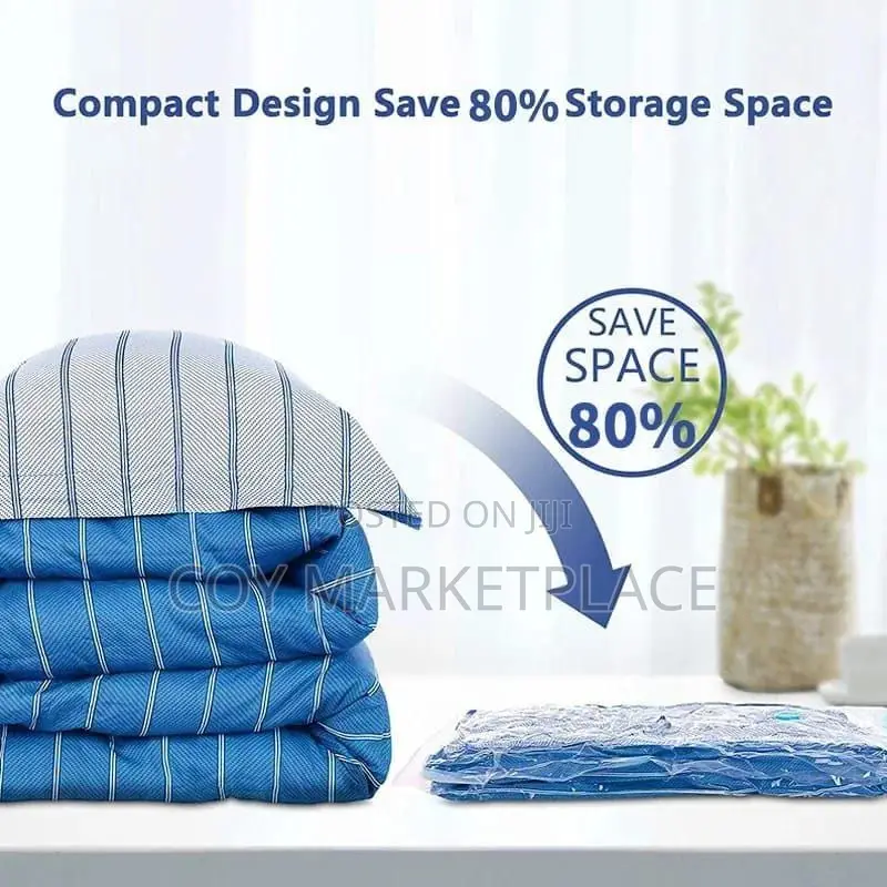 5pcs Set Vacuum Storage Bags With Pump for Clothes Blankets
