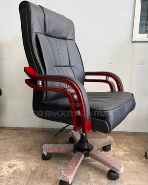Quality Leather Black Office Chair Tf3w