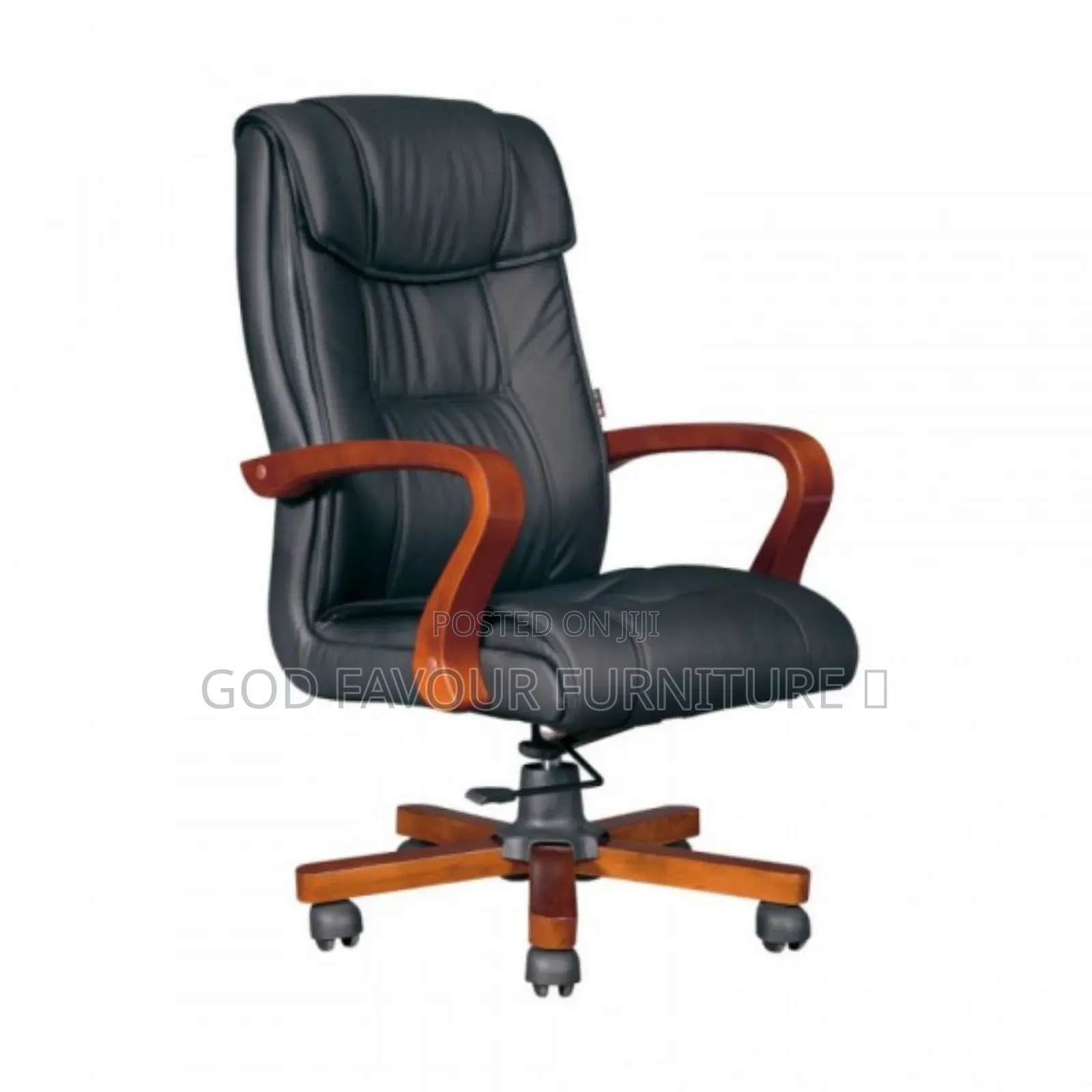 Office Chair Black Leather Tf4e
