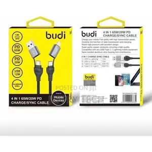 4-in-1 65w/20w PD Charge/Sync Cables DC225CL10B