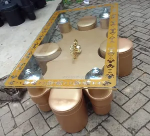 Puff Coffee Table With 4 Side Stools Kj9h