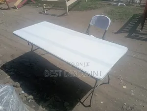 White Rectangular Foldable Table