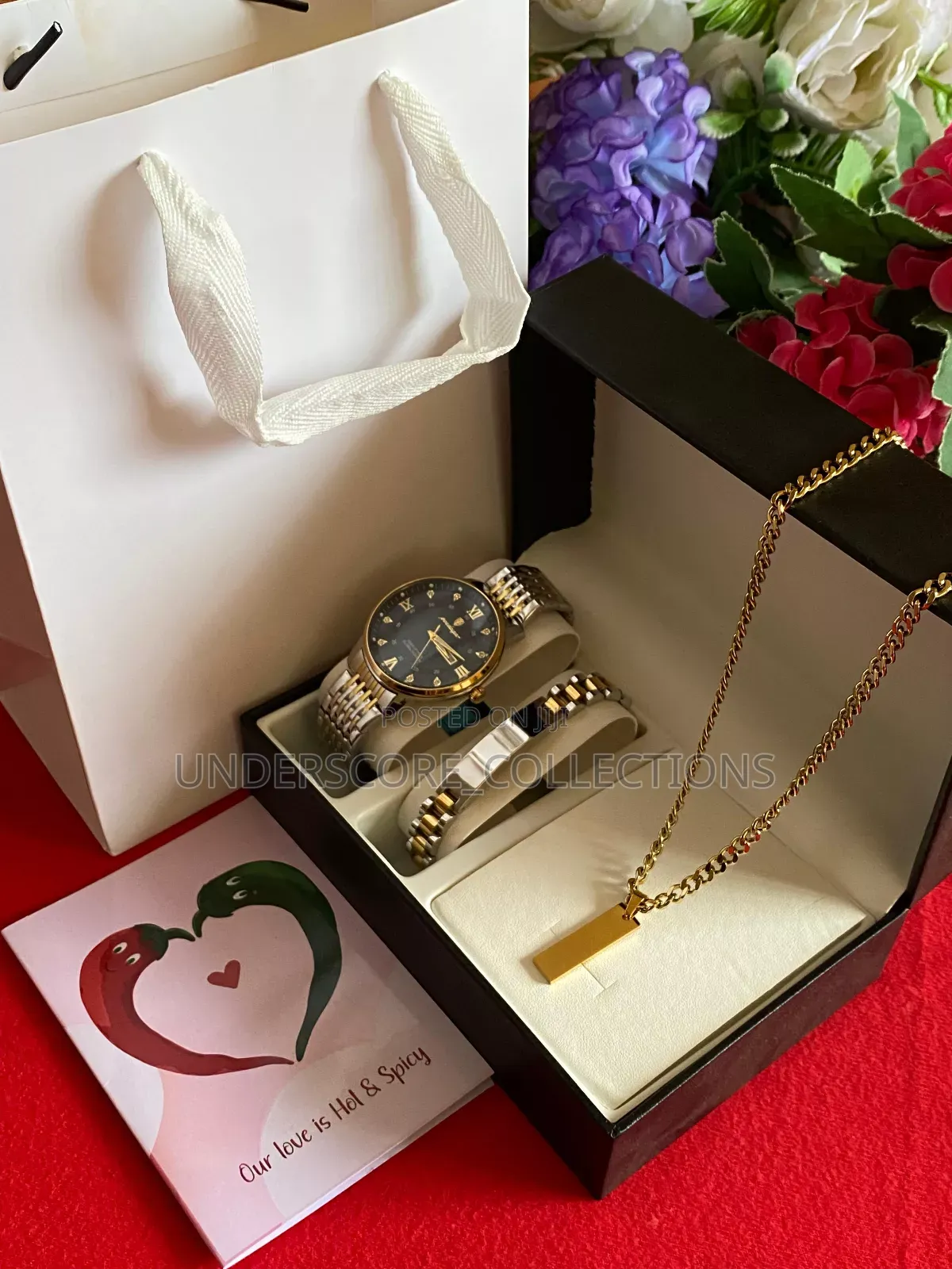 Men Watch,Necklace, Bracelet Package