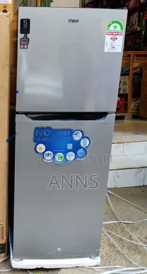 202 Litres Mika Double Doored Silver No Frost Fridge