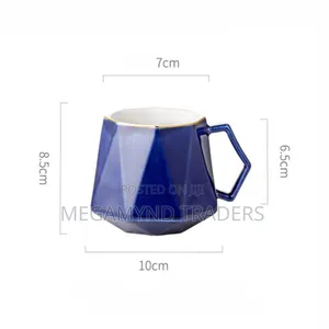 Diamond 6pc Cups and 6pc Saucer/Nordic Ceramic Tea Set