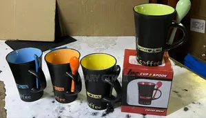 300 Ml Ceramic Mug and Spoon at